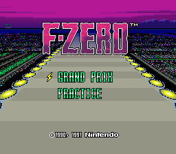 F-Zero (Europe) Title Screen